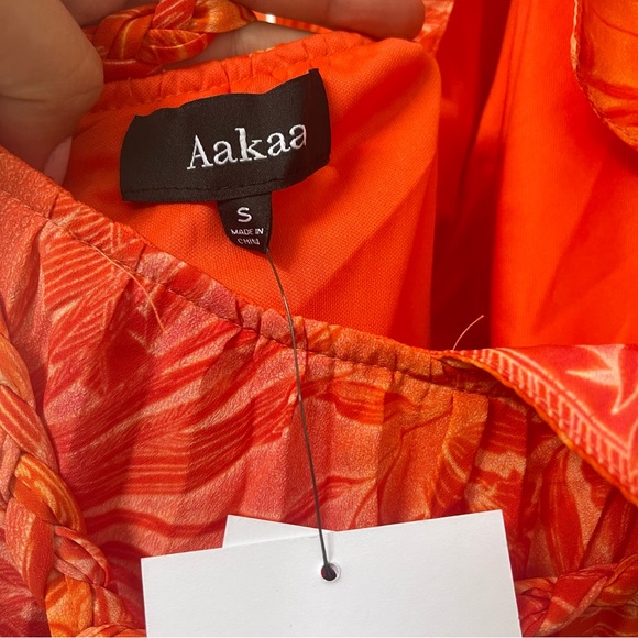 VICI Selenia Halter Maxi Dress Orange Floral Halter Size Small - Picture 4 of 6